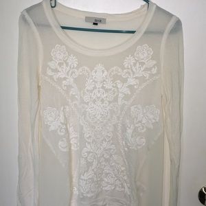 White high low blouse